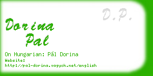 dorina pal business card